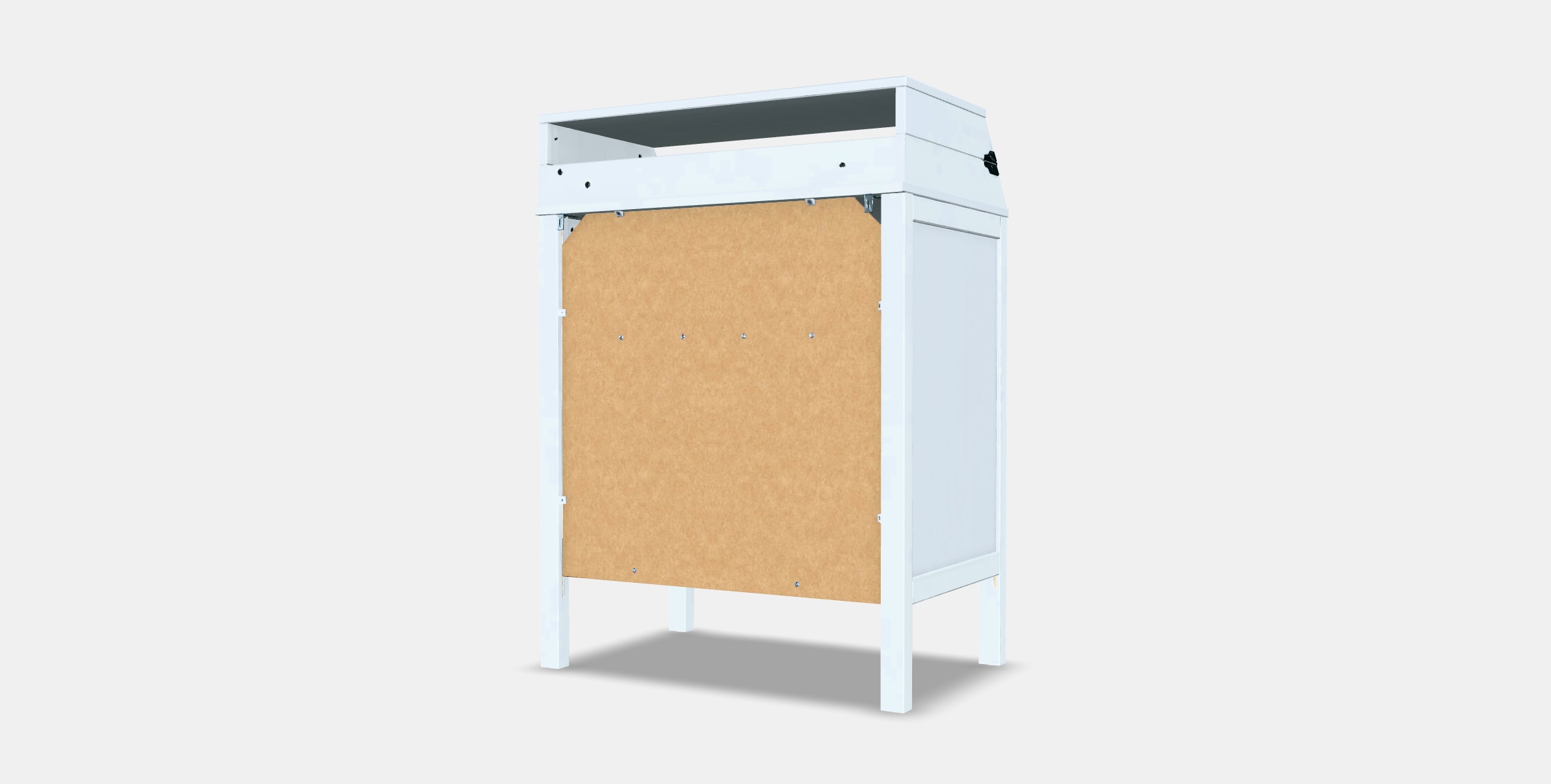 SUNDVIK Changing table-chest of drawers Low-poly 3D model_5