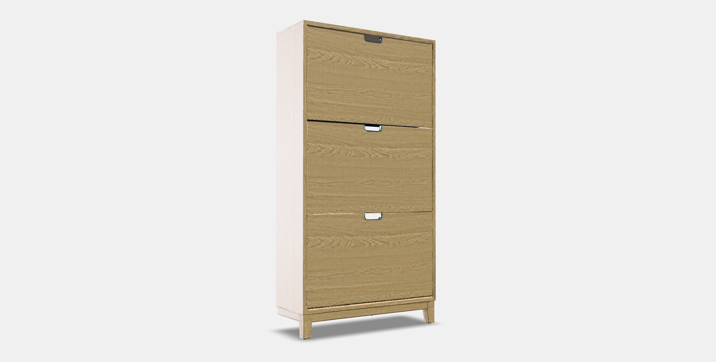 STALL Shoe cabinet with 3 compartments 1 Low-poly 3D model_3