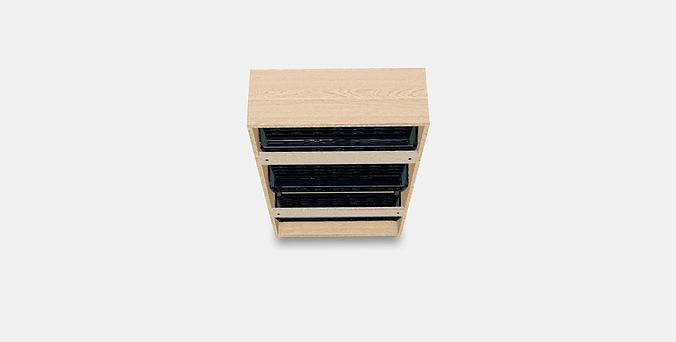 STALL Shoe cabinet with 3 compartments 1 Low-poly 3D model