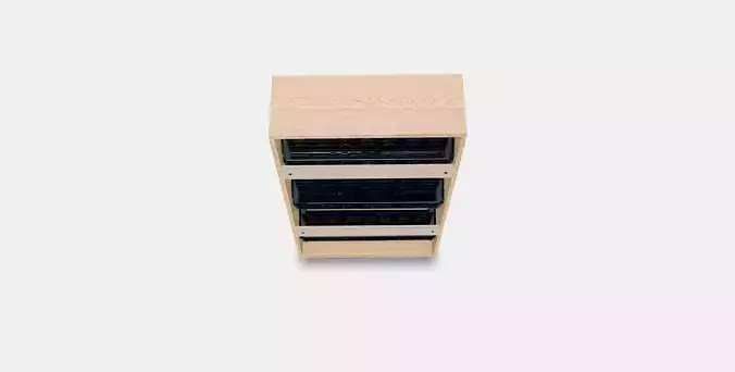 STALL Shoe cabinet with 3 compartments 1