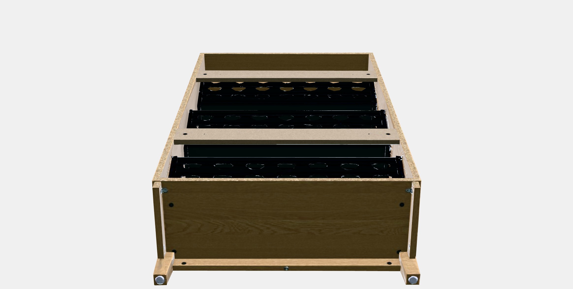 STALL Shoe cabinet with 3 compartments 1 Low-poly 3D model_8