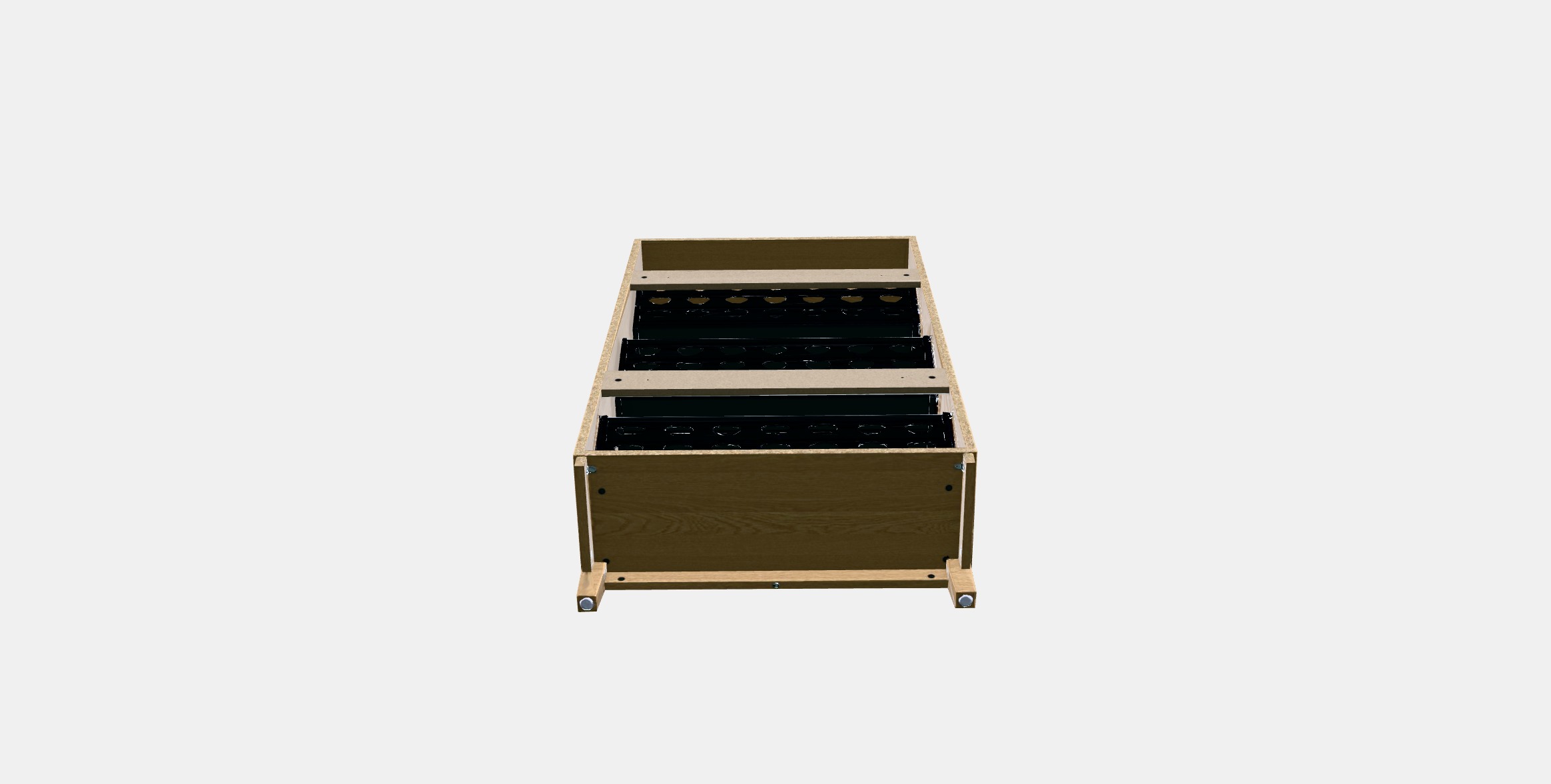 STALL Shoe cabinet with 3 compartments 1 Low-poly 3D model_6