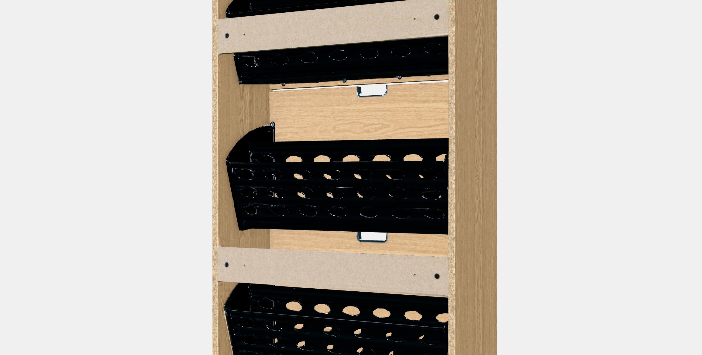 STALL Shoe cabinet with 3 compartments 1 Low-poly 3D model_5