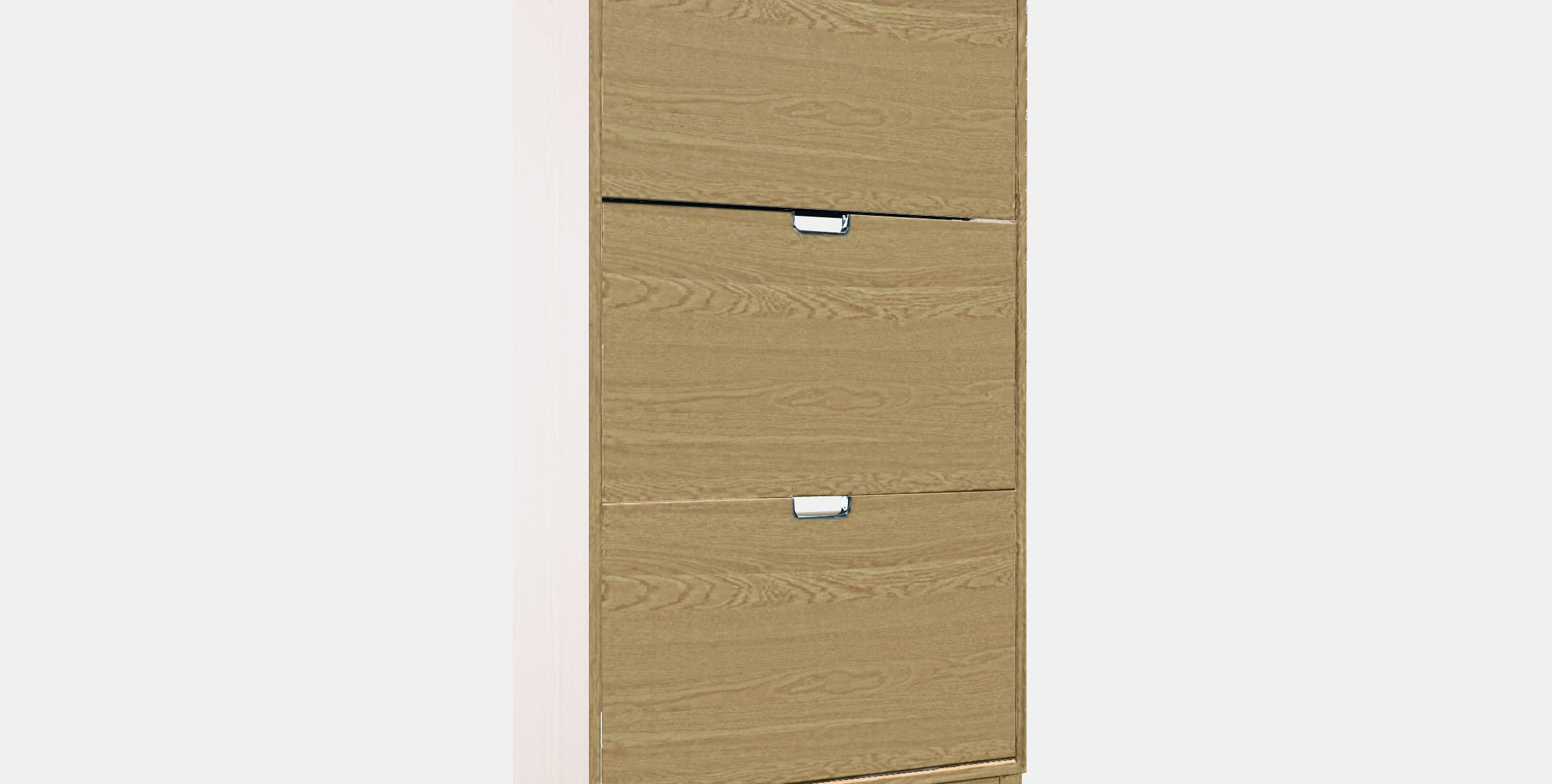 STALL Shoe cabinet with 3 compartments 1 Low-poly 3D model_9