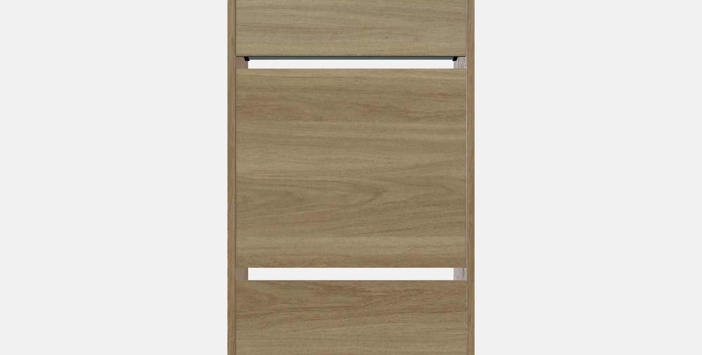 BISSA Shoe cabinet with 3 compartments 2 Low-poly 3D model_11