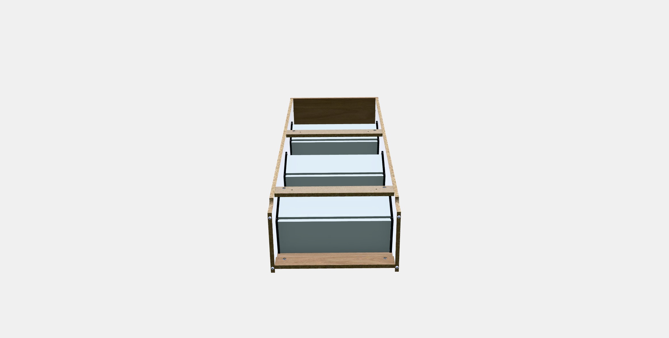 BISSA Shoe cabinet with 3 compartments 2 Low-poly 3D model_6