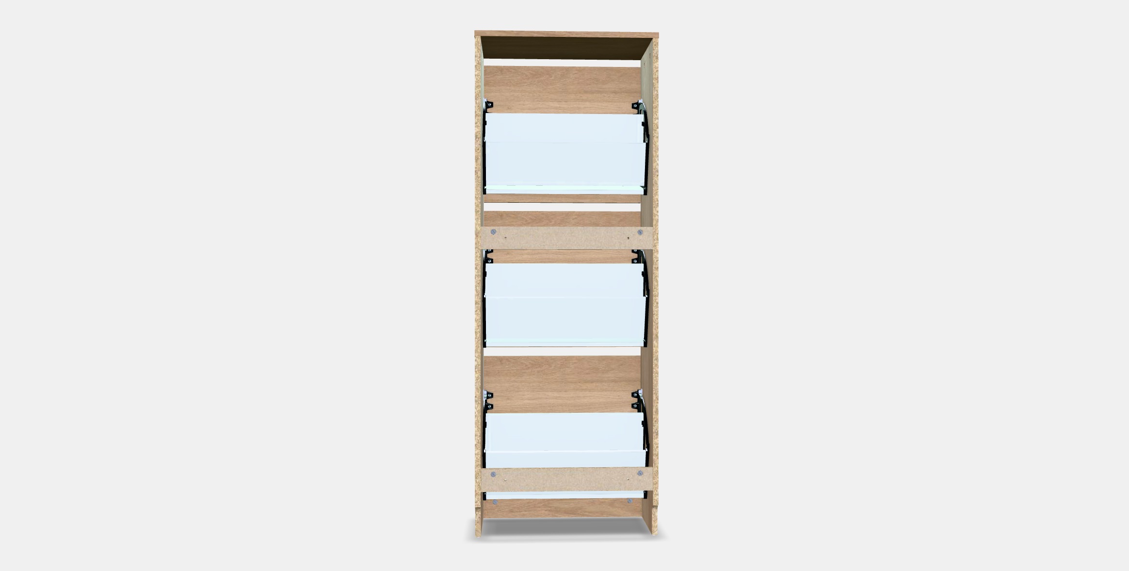 BISSA Shoe cabinet with 3 compartments 2 Low-poly 3D model_13