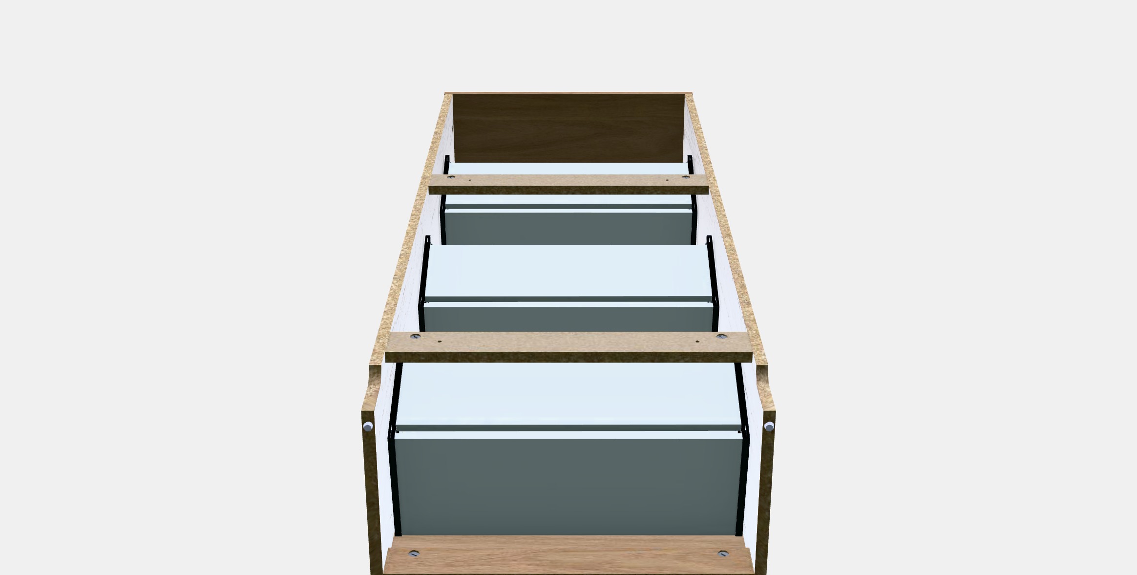 BISSA Shoe cabinet with 3 compartments 2 Low-poly 3D model_7