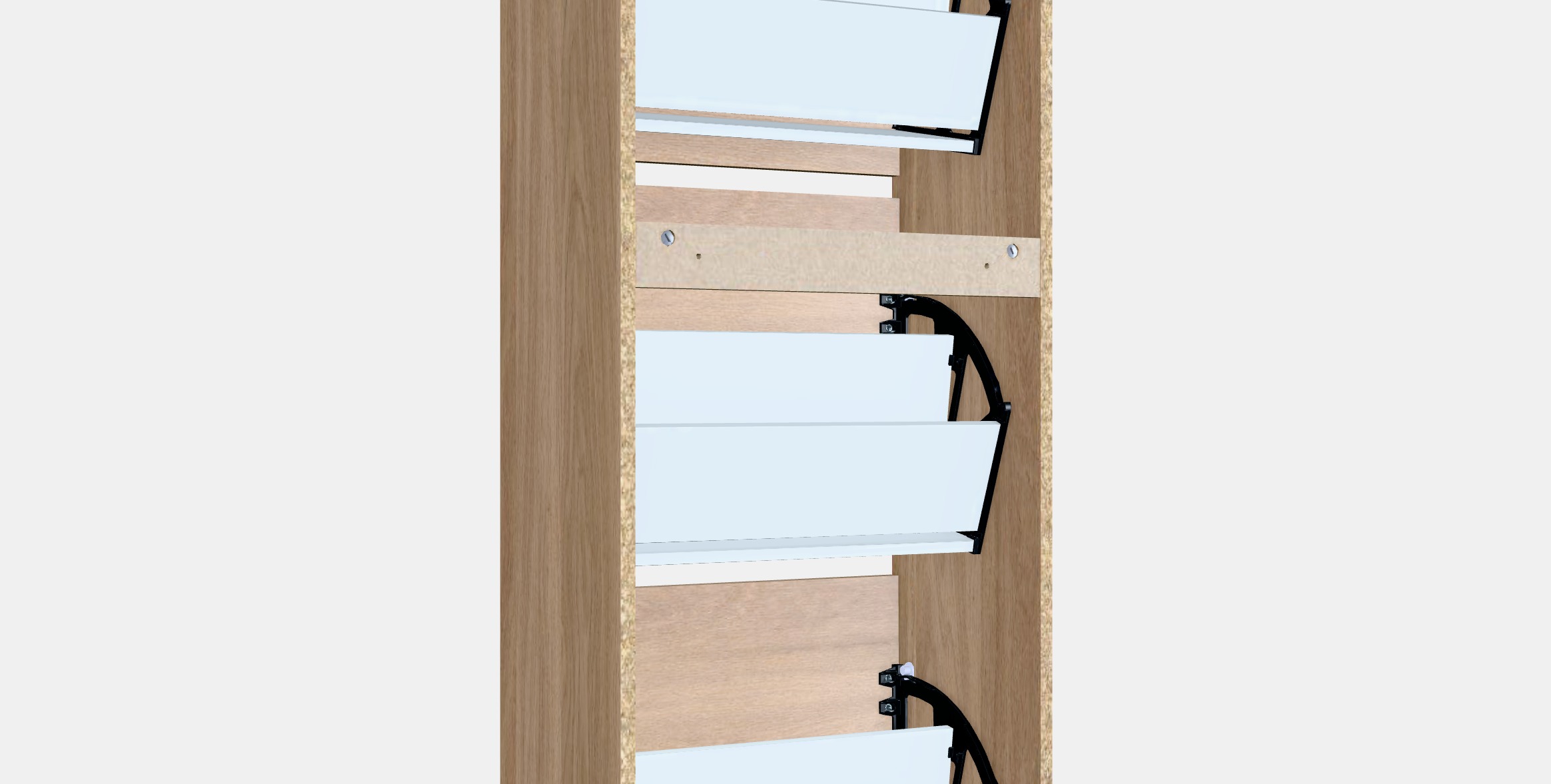 BISSA Shoe cabinet with 3 compartments 2 Low-poly 3D model_4