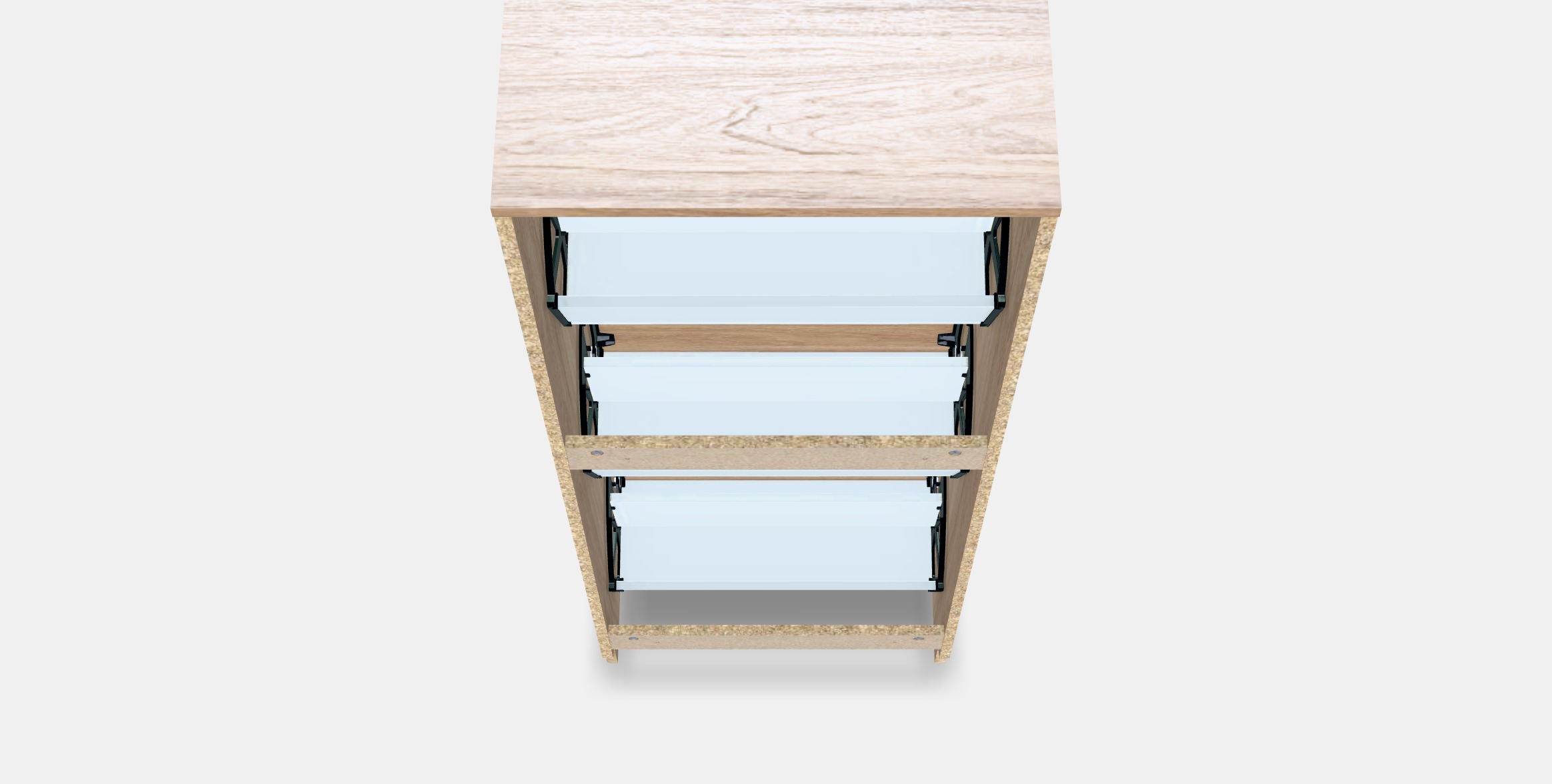BISSA Shoe cabinet with 3 compartments 2 Low-poly 3D model_5