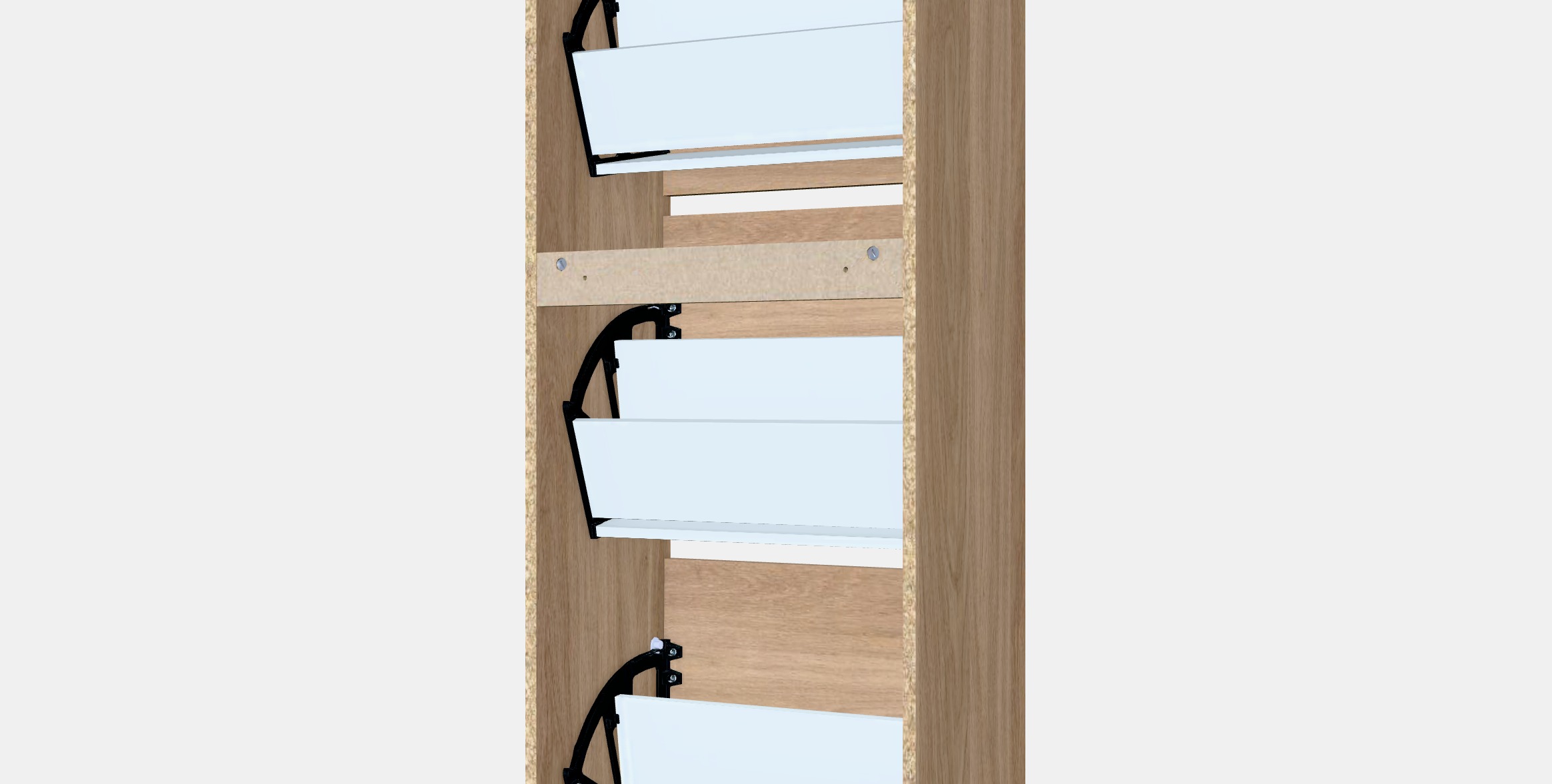 BISSA Shoe cabinet with 3 compartments 2 Low-poly 3D model_10