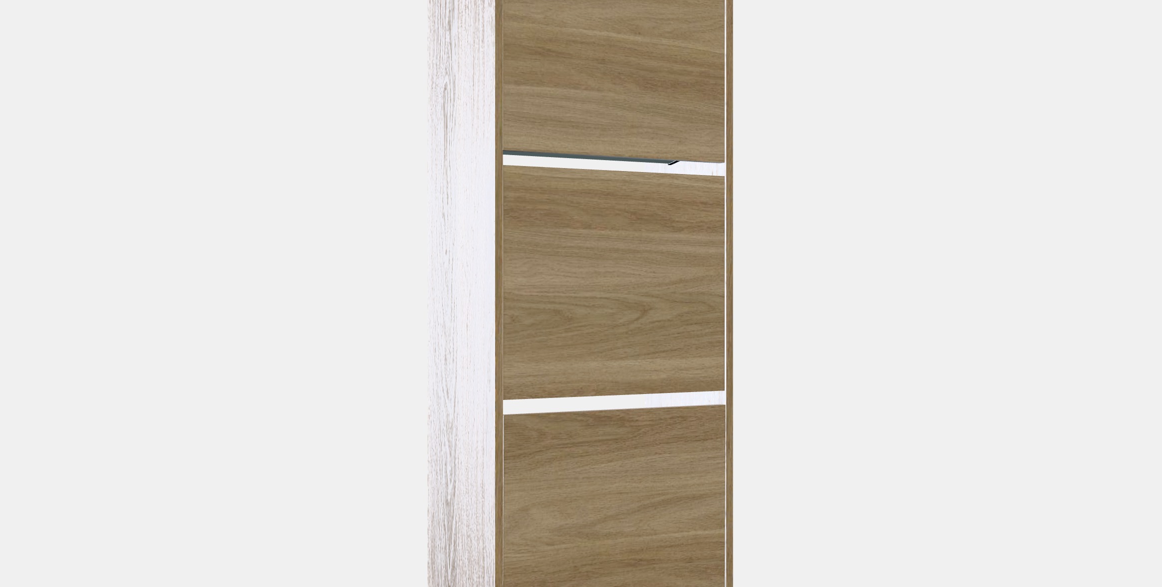 BISSA Shoe cabinet with 3 compartments 2 Low-poly 3D model_8