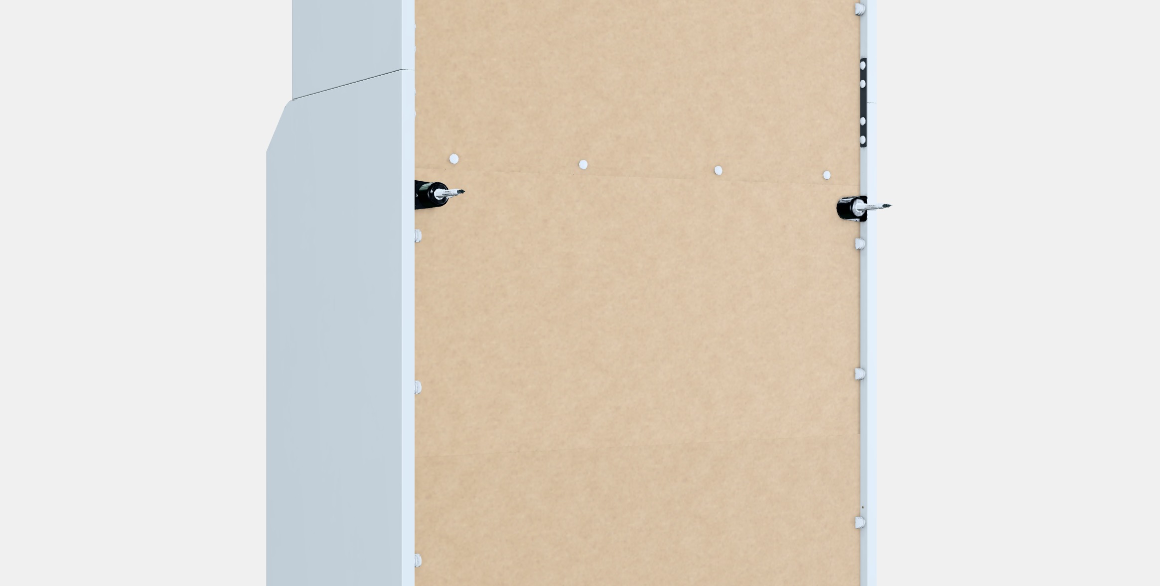 HAUGA Chest of 3 drawers with shelf Low-poly 3D model_2