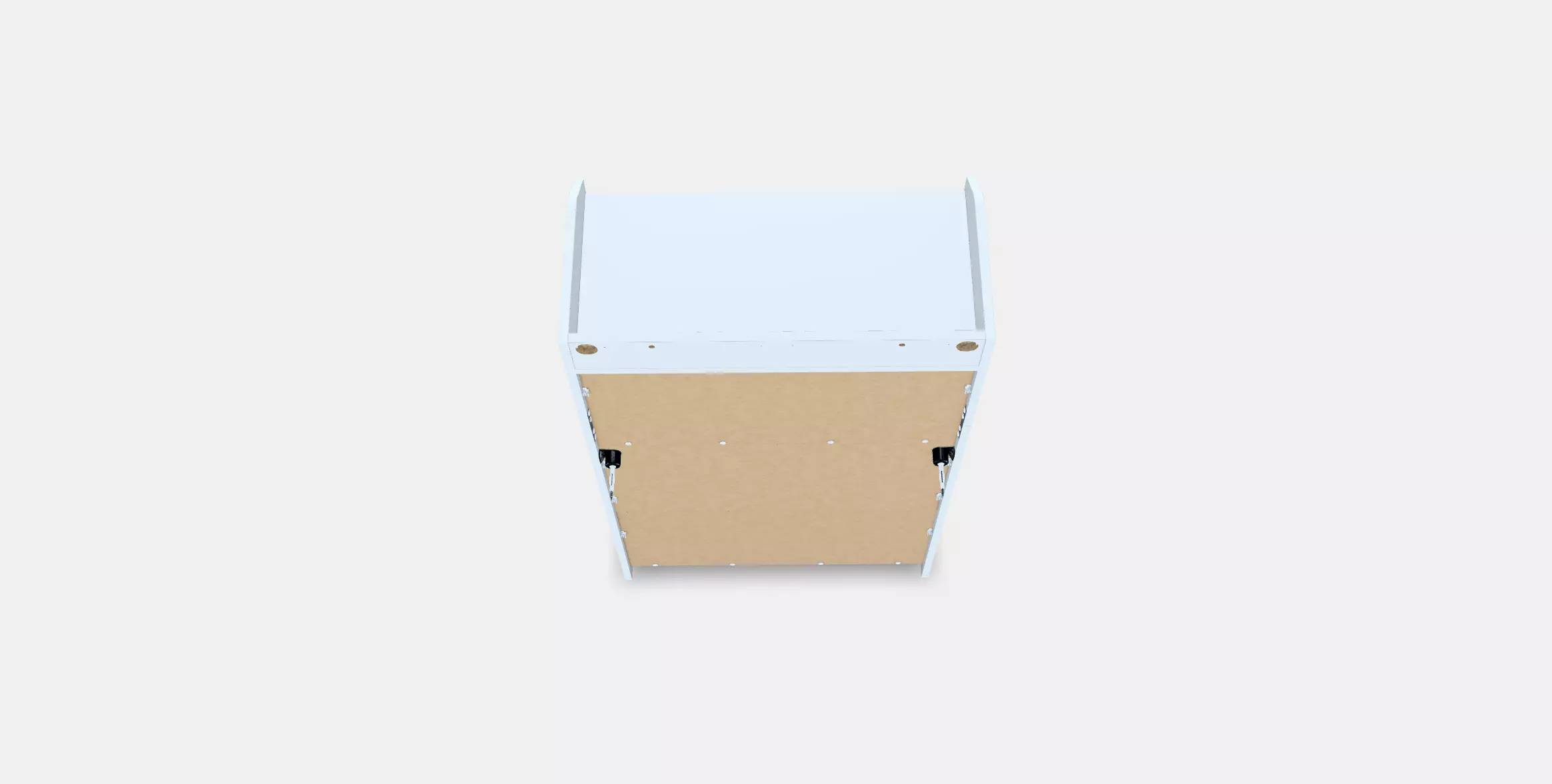 HAUGA Chest of 3 drawers with shelf Low-poly 3D model_0