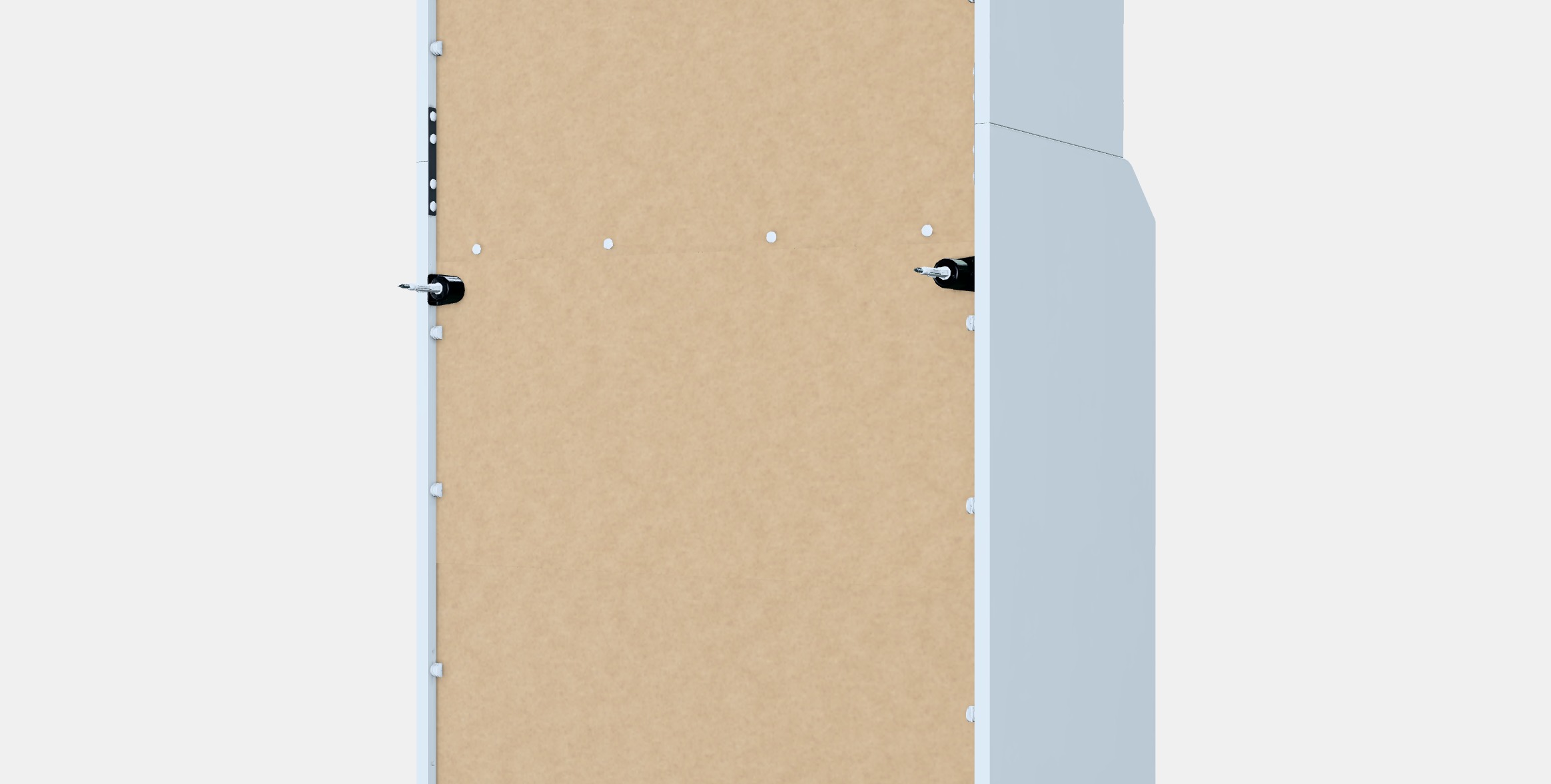 HAUGA Chest of 3 drawers with shelf Low-poly 3D model_6