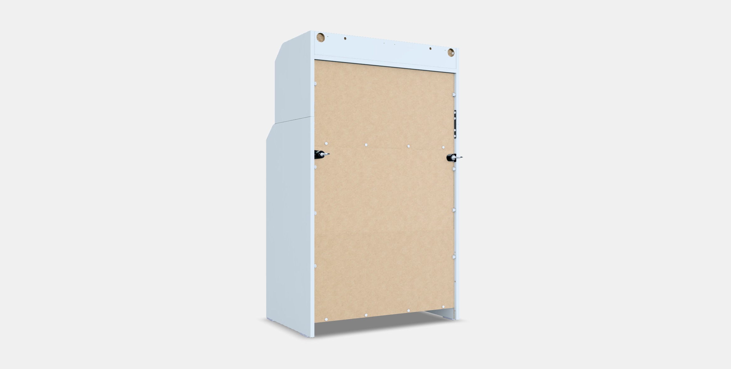 HAUGA Chest of 3 drawers with shelf Low-poly 3D model_16