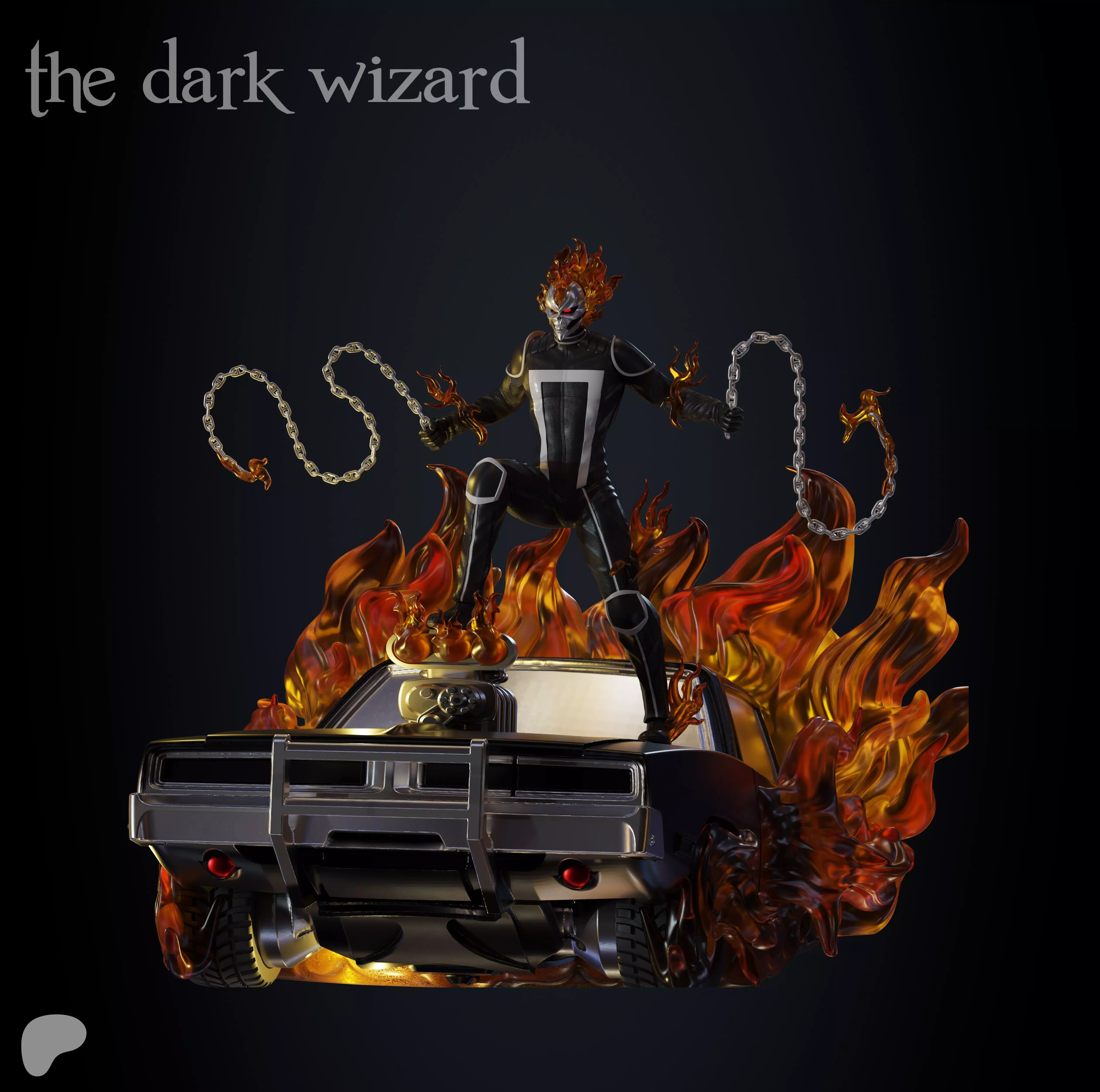 ghost rider 3D print model_0