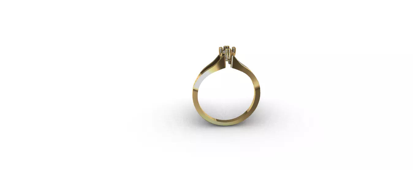 Anillo solitario para dama-mujer -v- 3D print model
