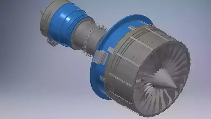 jet engine asm 3d model 3D model