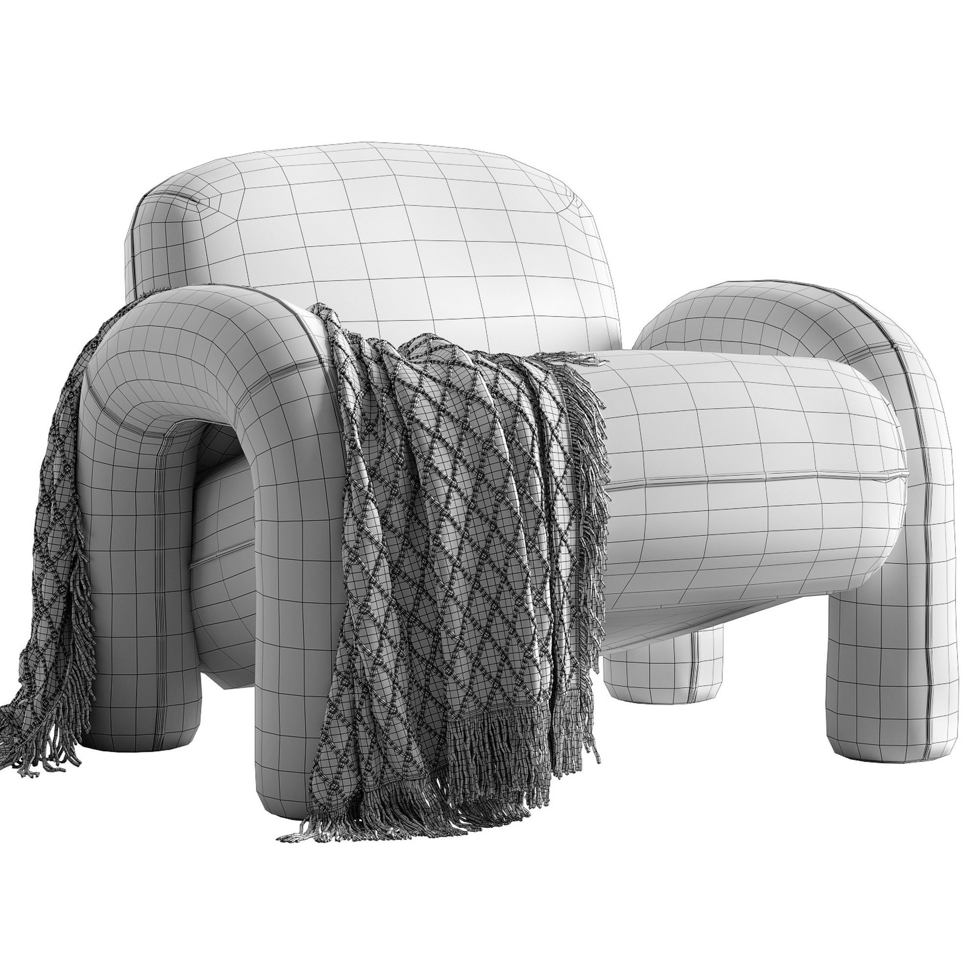 Armchair Bubo 3D model_3