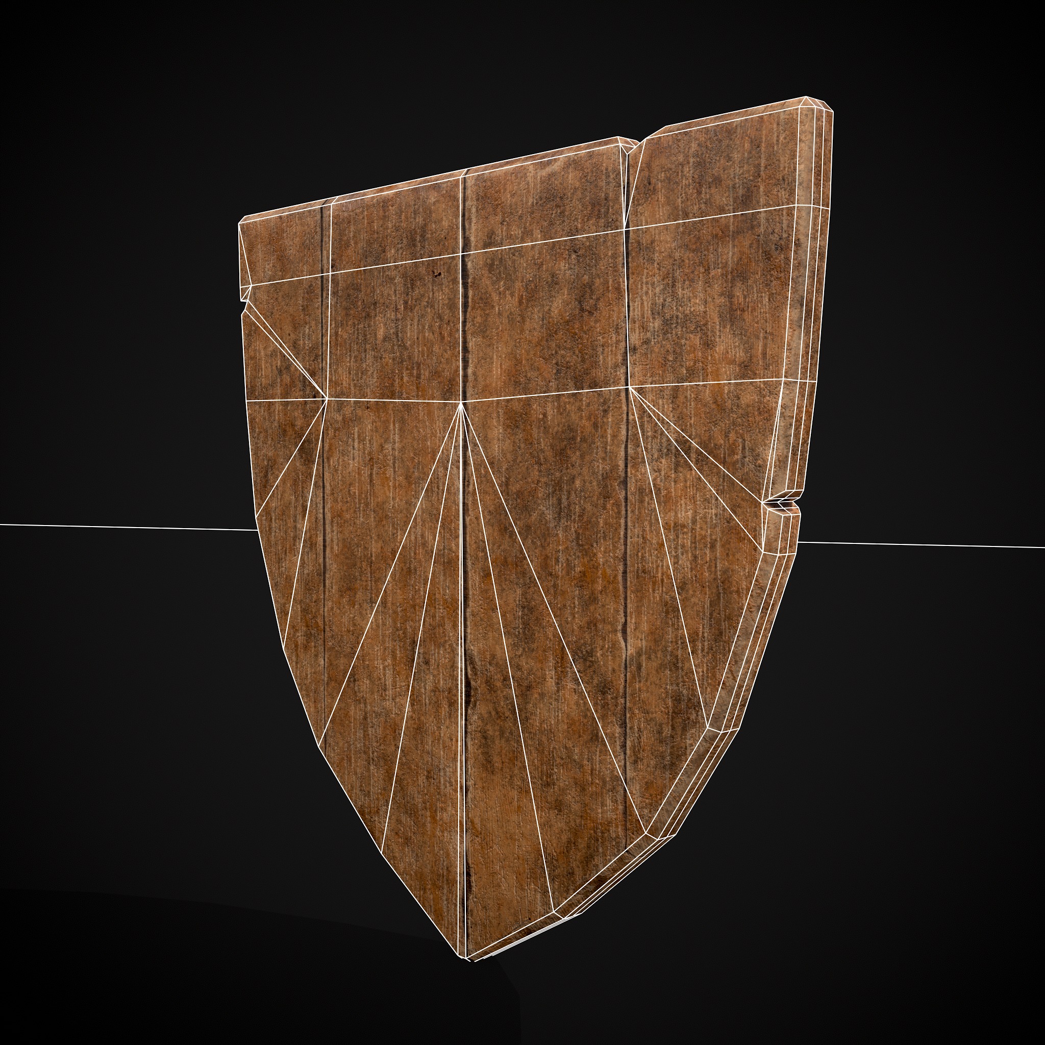 Coat of Arms Red and White Low-poly 3D model_10