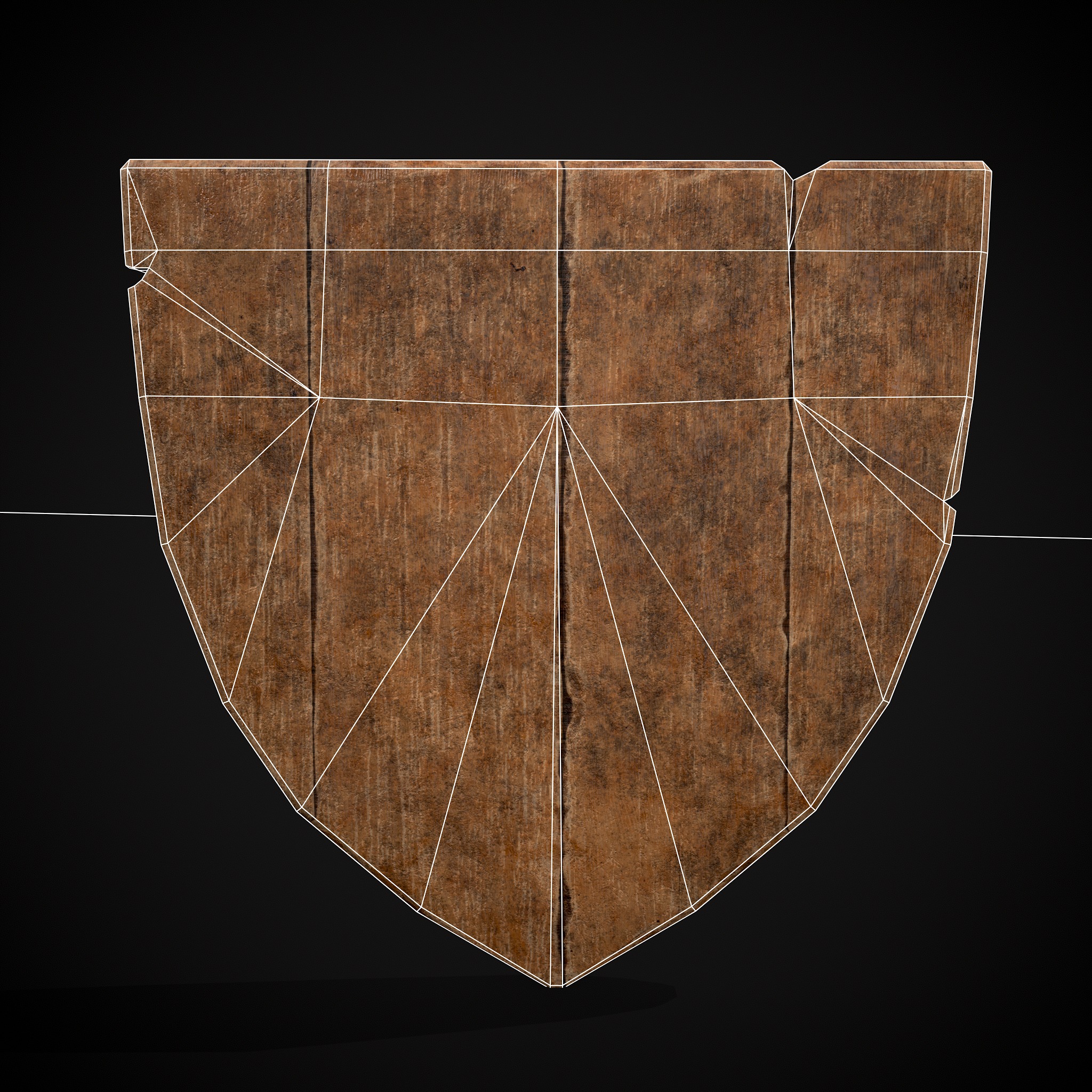 Coat of Arms Red and White Low-poly 3D model_12