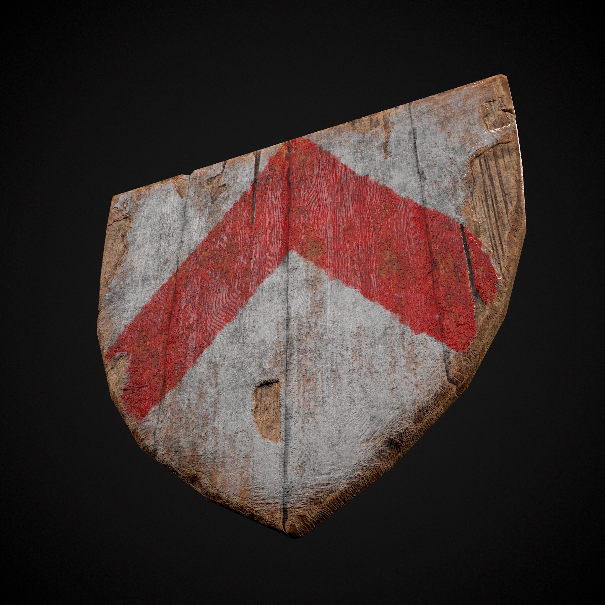 Coat of Arms Red and White Low-poly 3D model_17