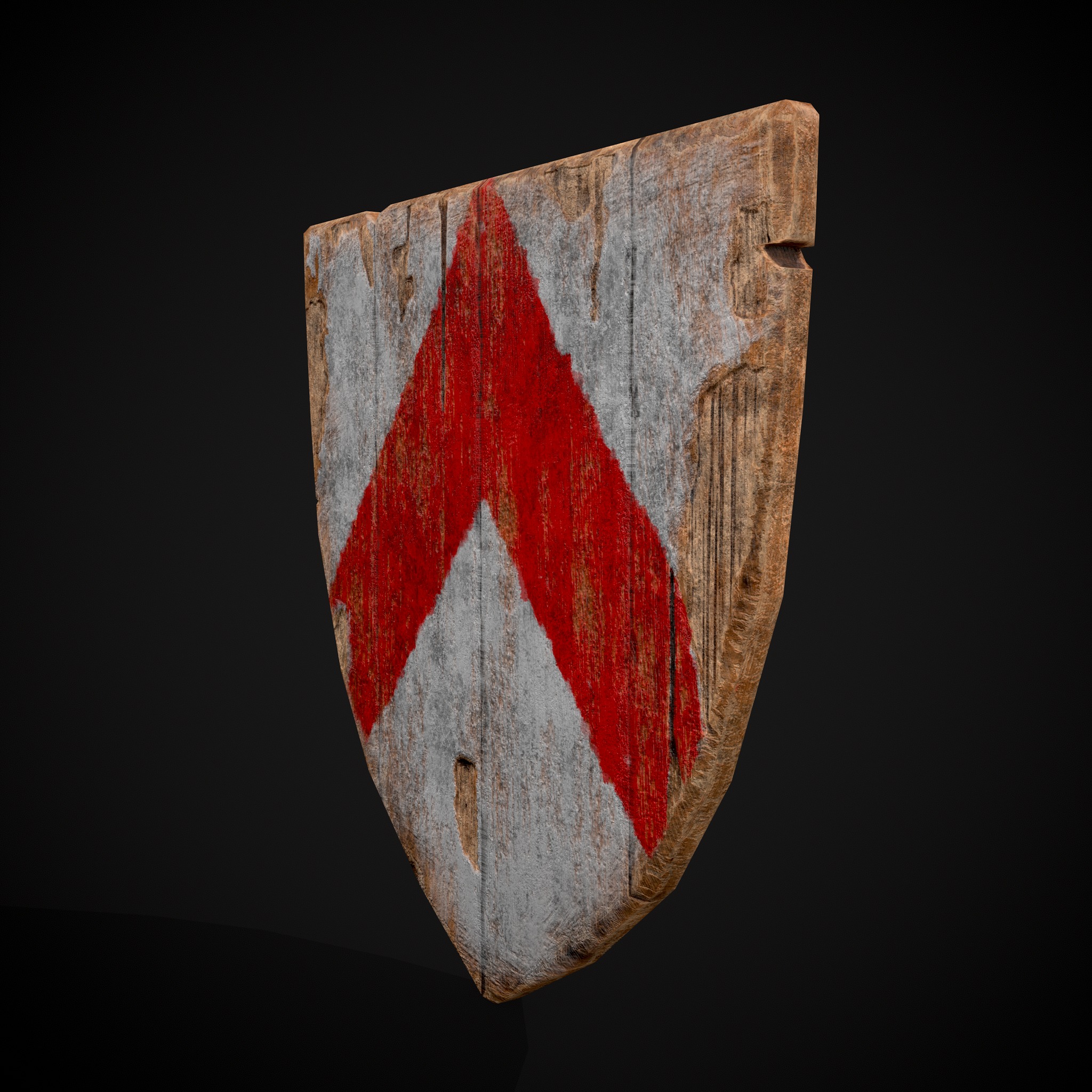 Coat of Arms Red and White Low-poly 3D model_13