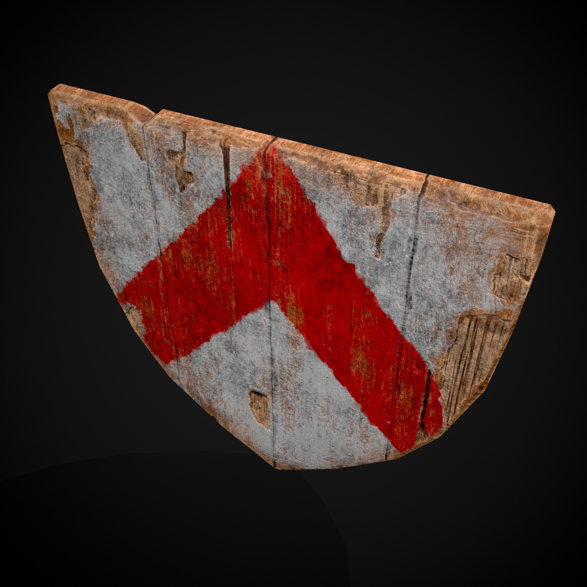 Coat of Arms Red and White Low-poly 3D model_15