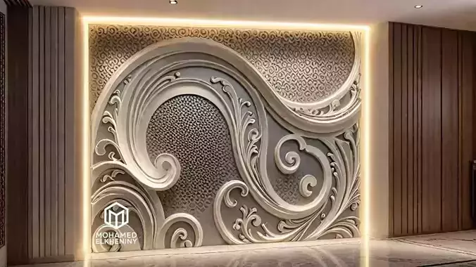 decor set wall panel wall relief mural CNC 60