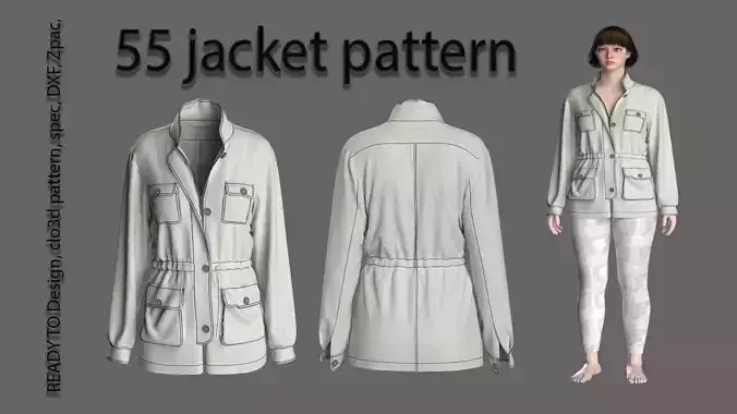 55 jacket pattern 3D print model