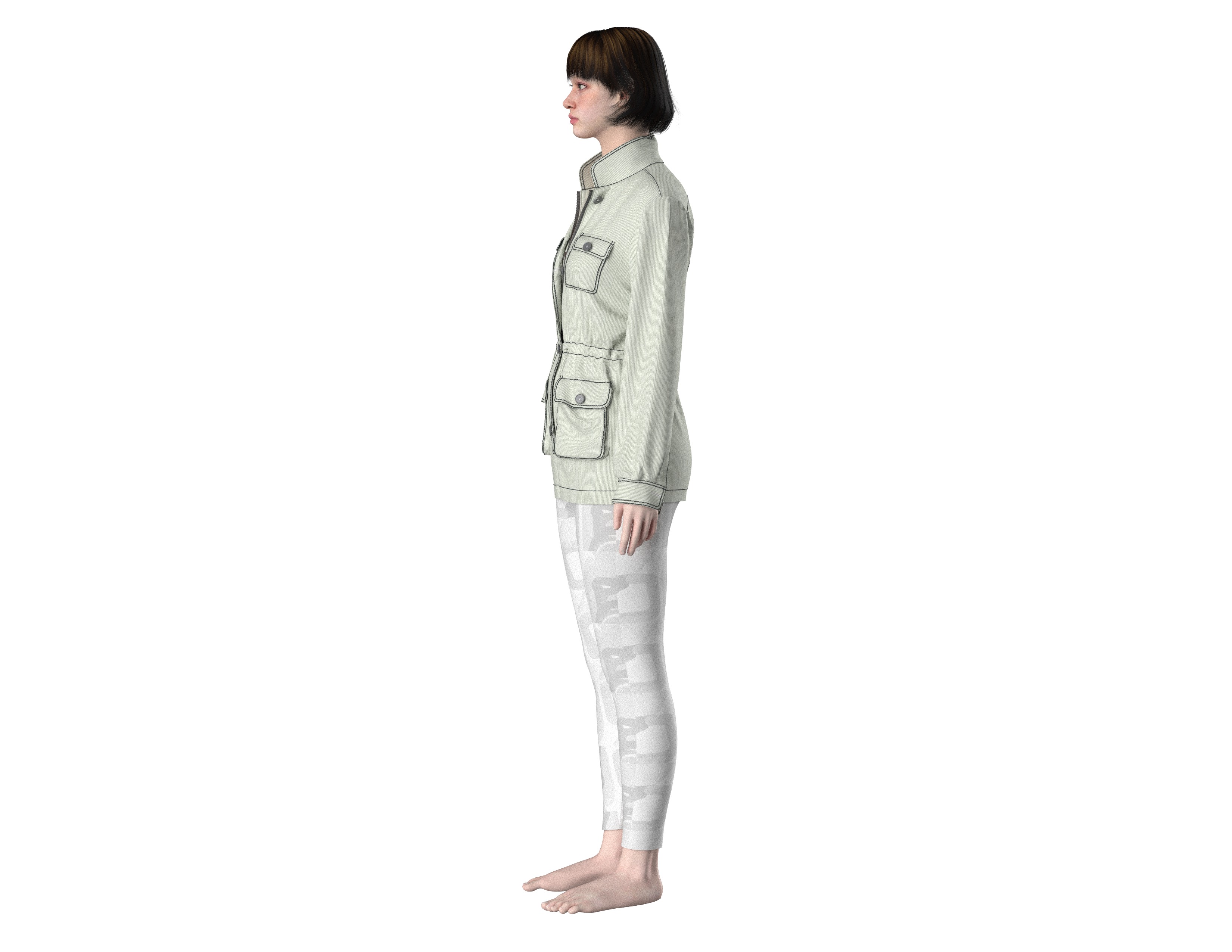 55 jacket pattern 3D print model_3