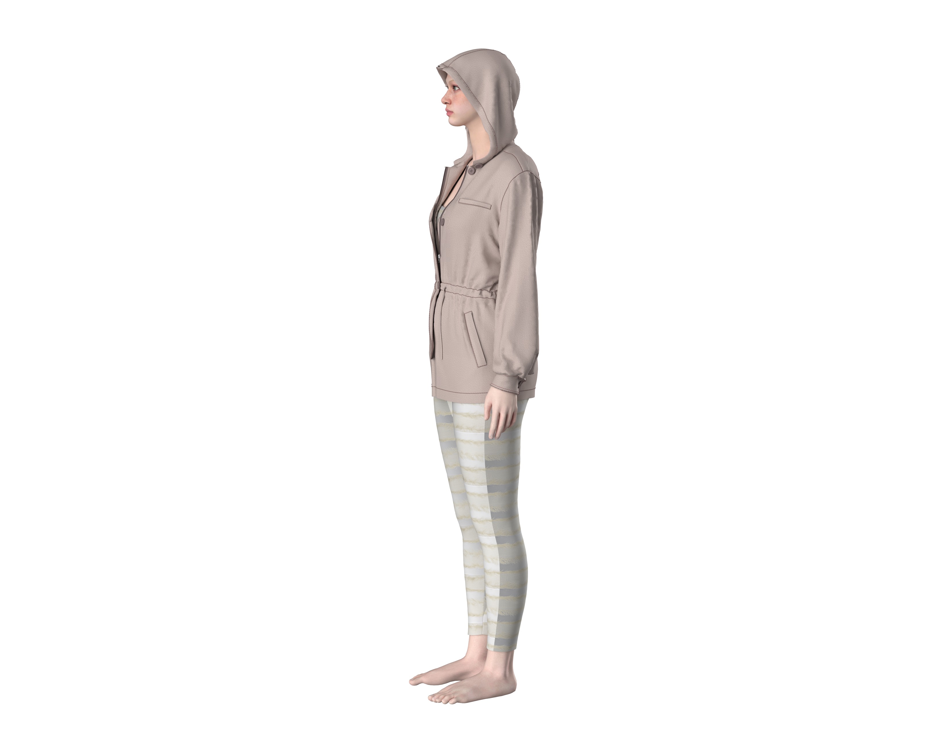57 hoodie jacket pattern 3D print model_3