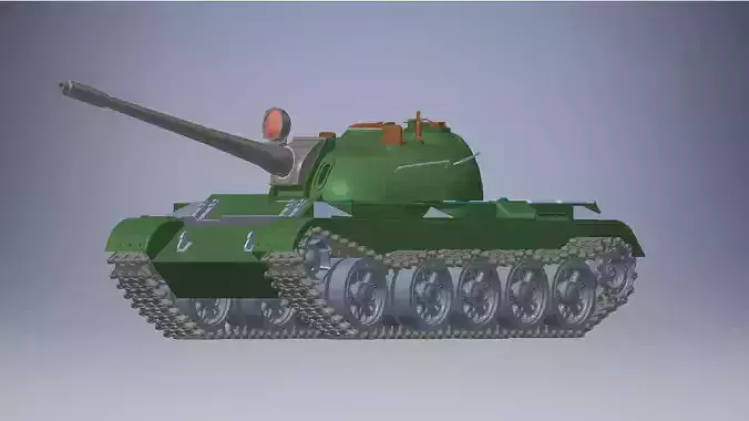 t55a tank 3d model