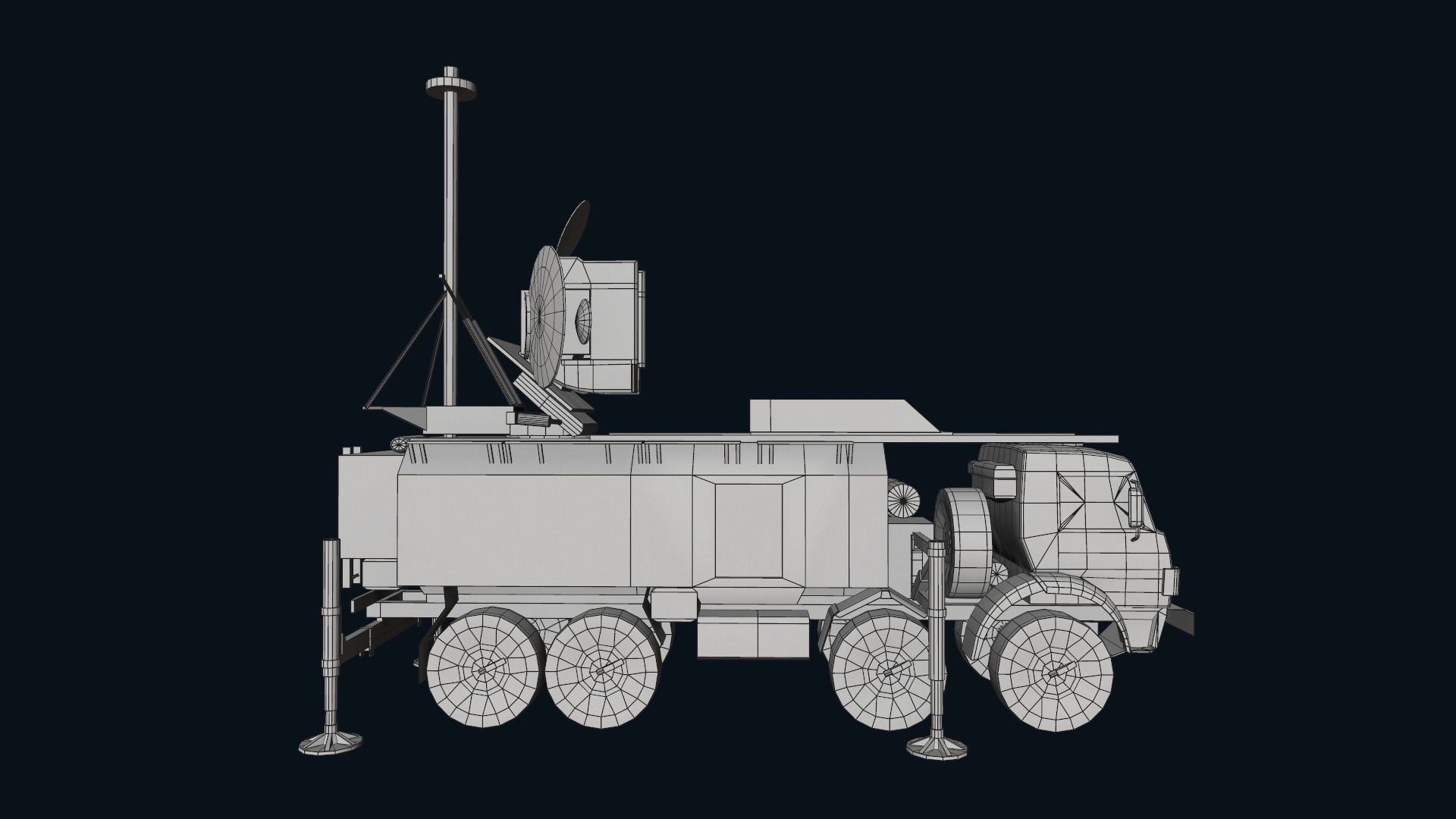 Asset - Army - Krasukha 4 EW System - 01 3D Model Realistic Low-poly 3D model_14