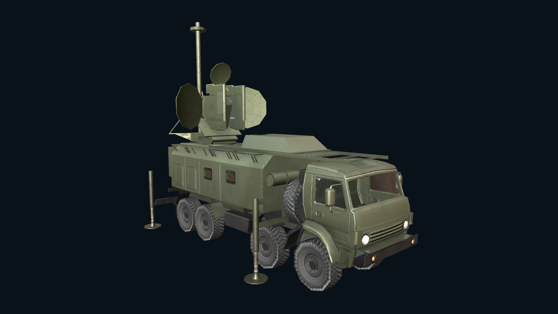 Asset - Army - Krasukha 4 EW System - 01 3D Model Realistic Low-poly 3D model_28