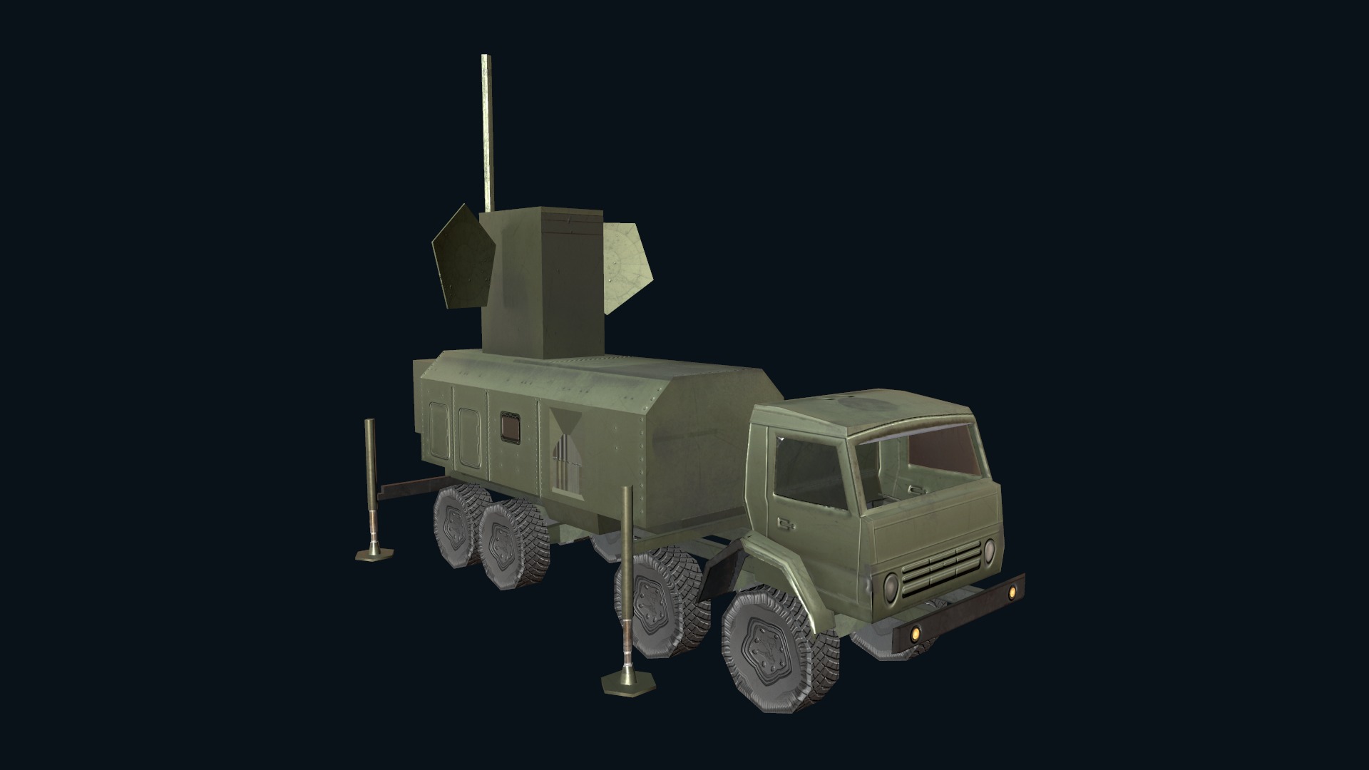 Asset - Army - Krasukha 4 EW System - 01 3D Model Realistic Low-poly 3D model_48
