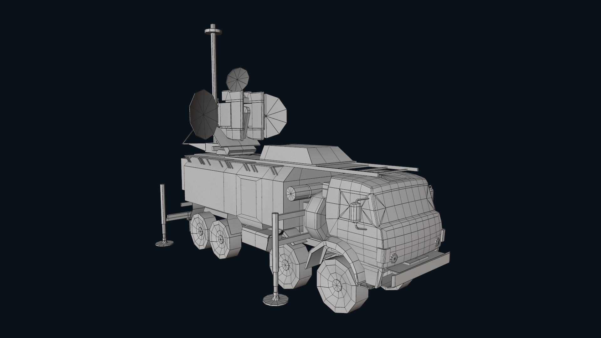 Asset - Army - Krasukha 4 EW System - 01 3D Model Realistic Low-poly 3D model_33