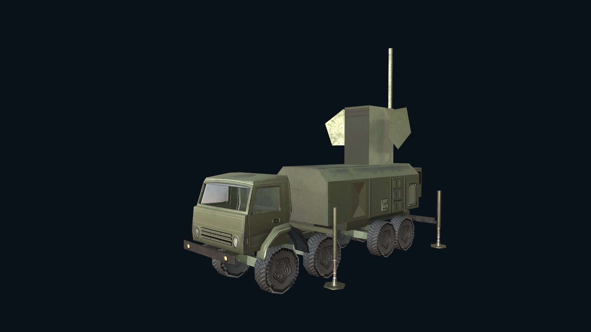 Asset - Army - Krasukha 4 EW System - 01 3D Model Realistic Low-poly 3D model_46