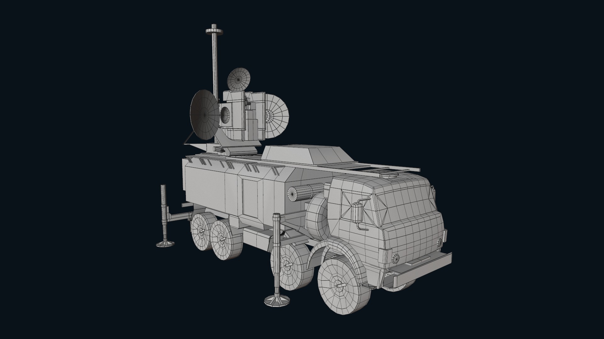 Asset - Army - Krasukha 4 EW System - 01 3D Model Realistic Low-poly 3D model_13