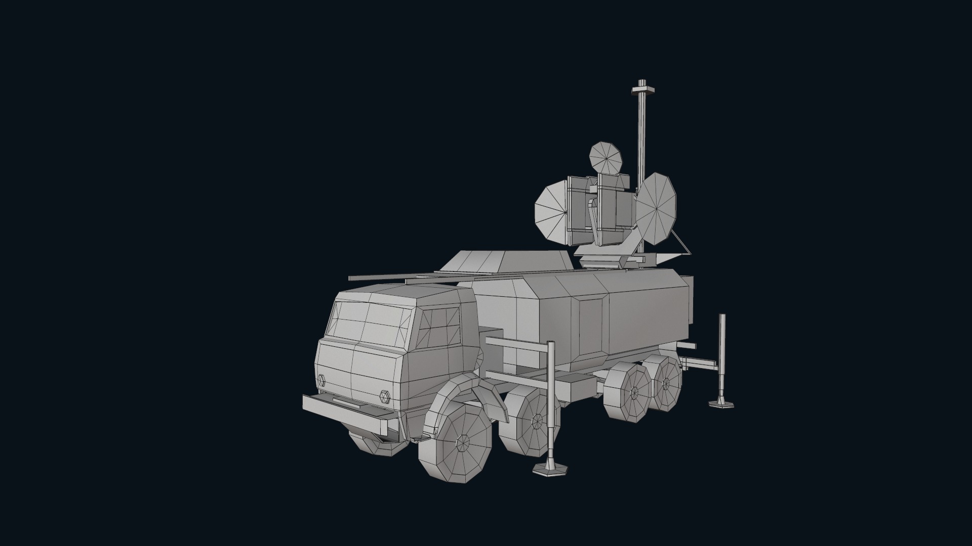 Asset - Army - Krasukha 4 EW System - 01 3D Model Realistic Low-poly 3D model_41