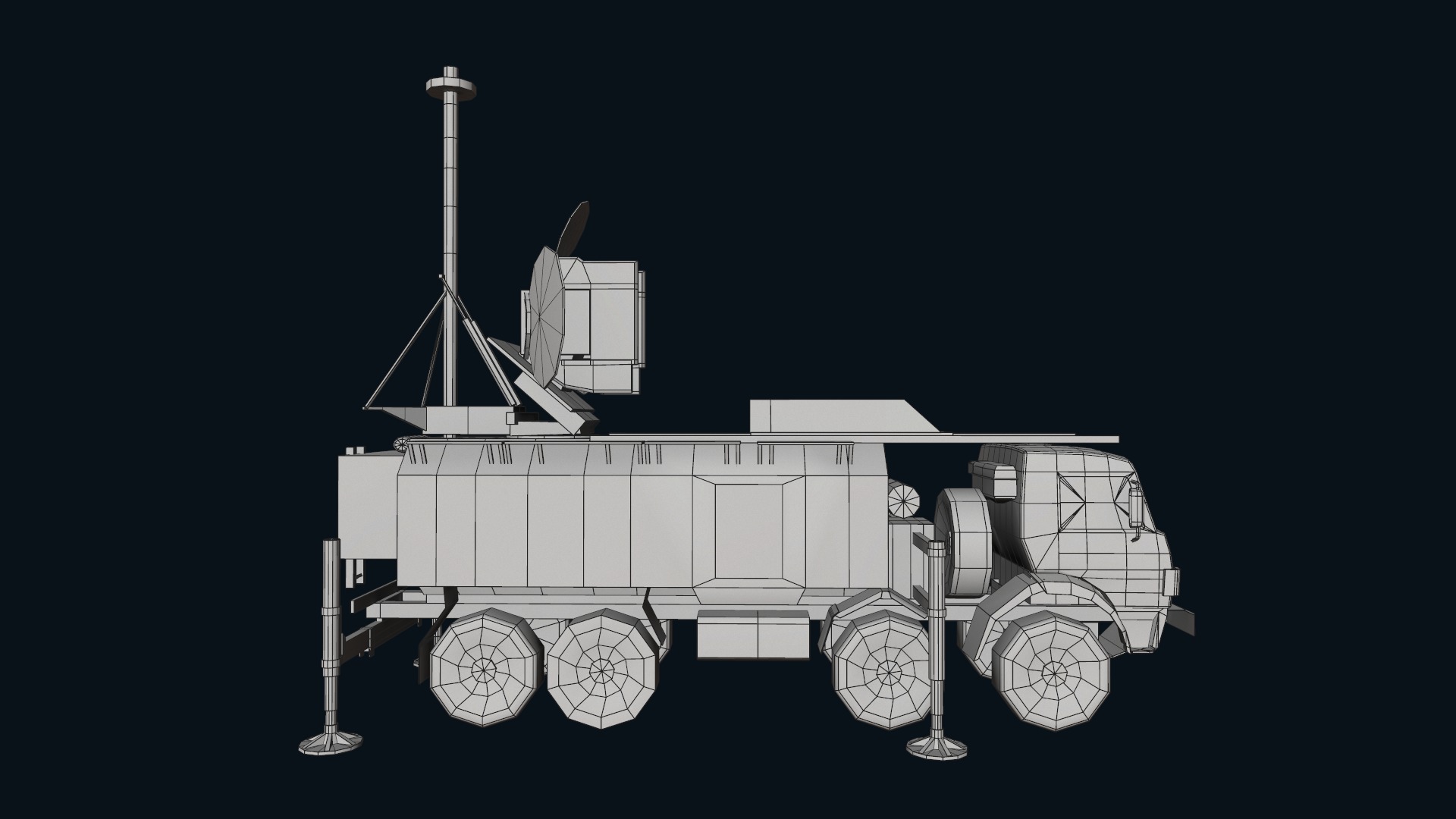 Asset - Army - Krasukha 4 EW System - 01 3D Model Realistic Low-poly 3D model_24