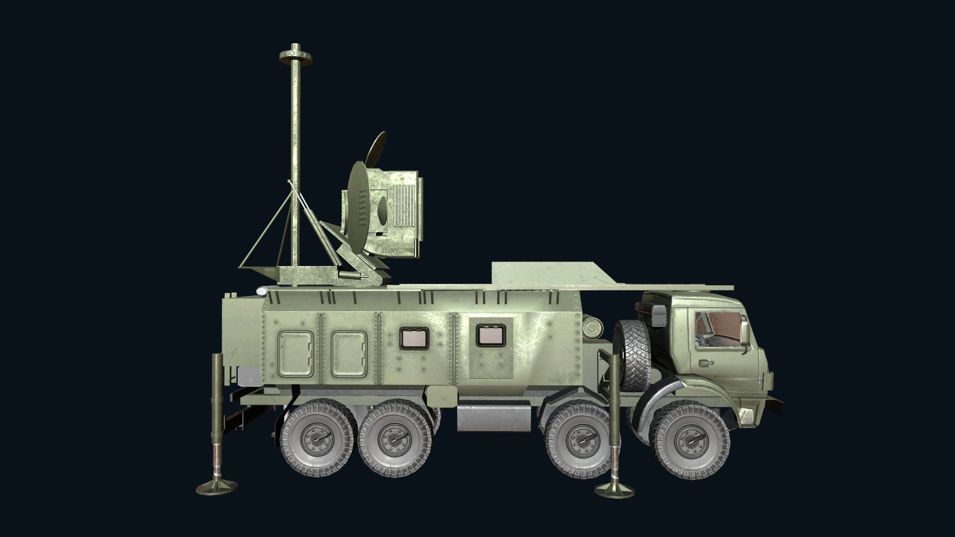 Asset - Army - Krasukha 4 EW System - 01 3D Model Realistic Low-poly 3D model_9