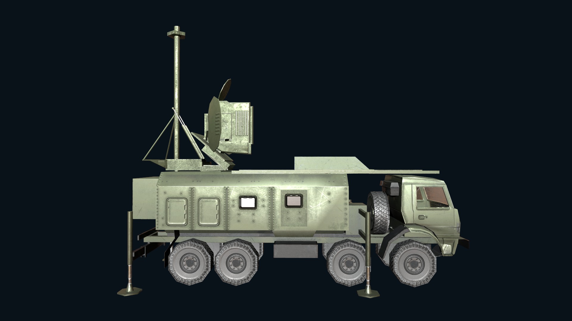 Asset - Army - Krasukha 4 EW System - 01 3D Model Realistic Low-poly 3D model_39