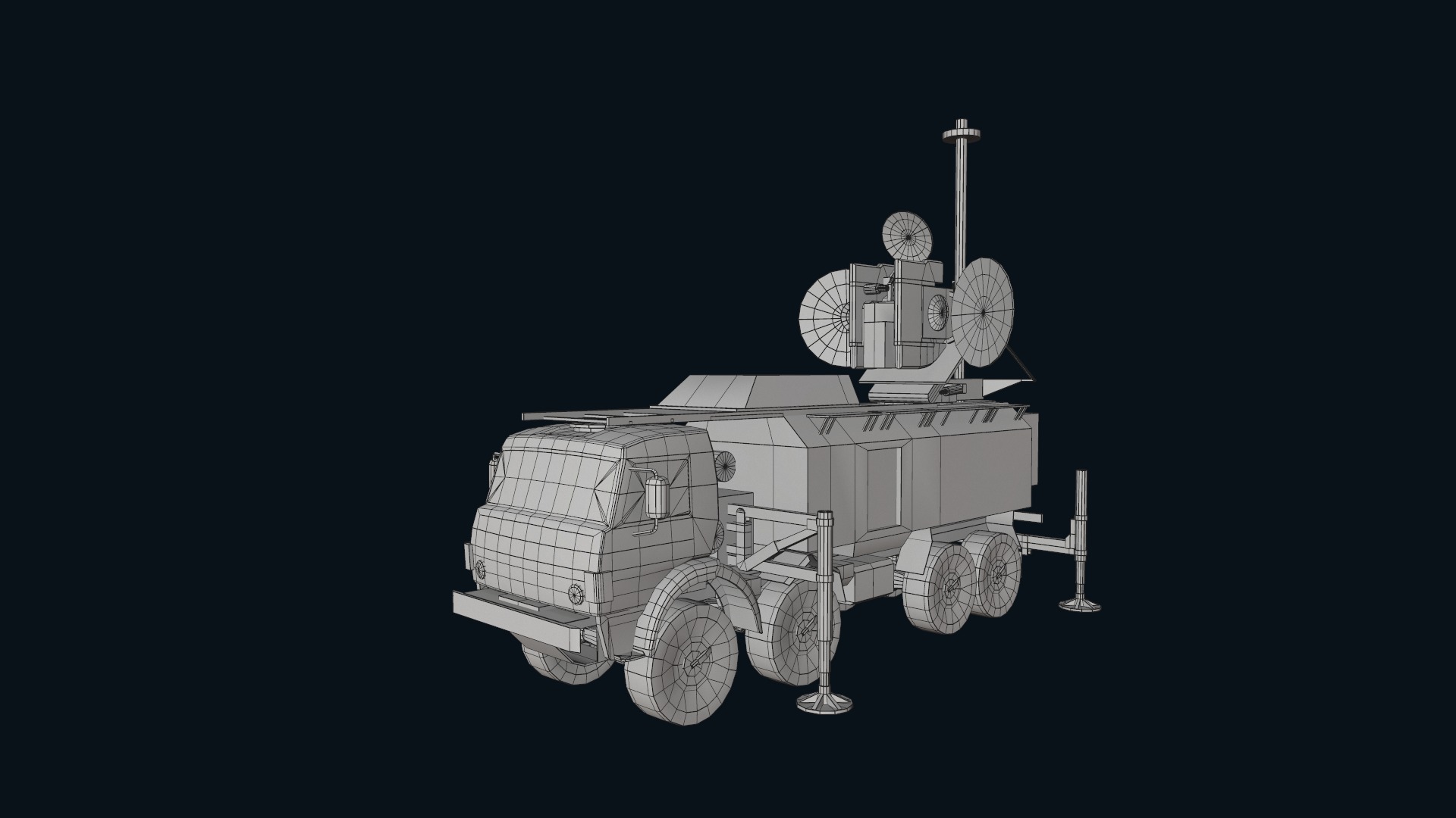 Asset - Army - Krasukha 4 EW System - 01 3D Model Realistic Low-poly 3D model_11