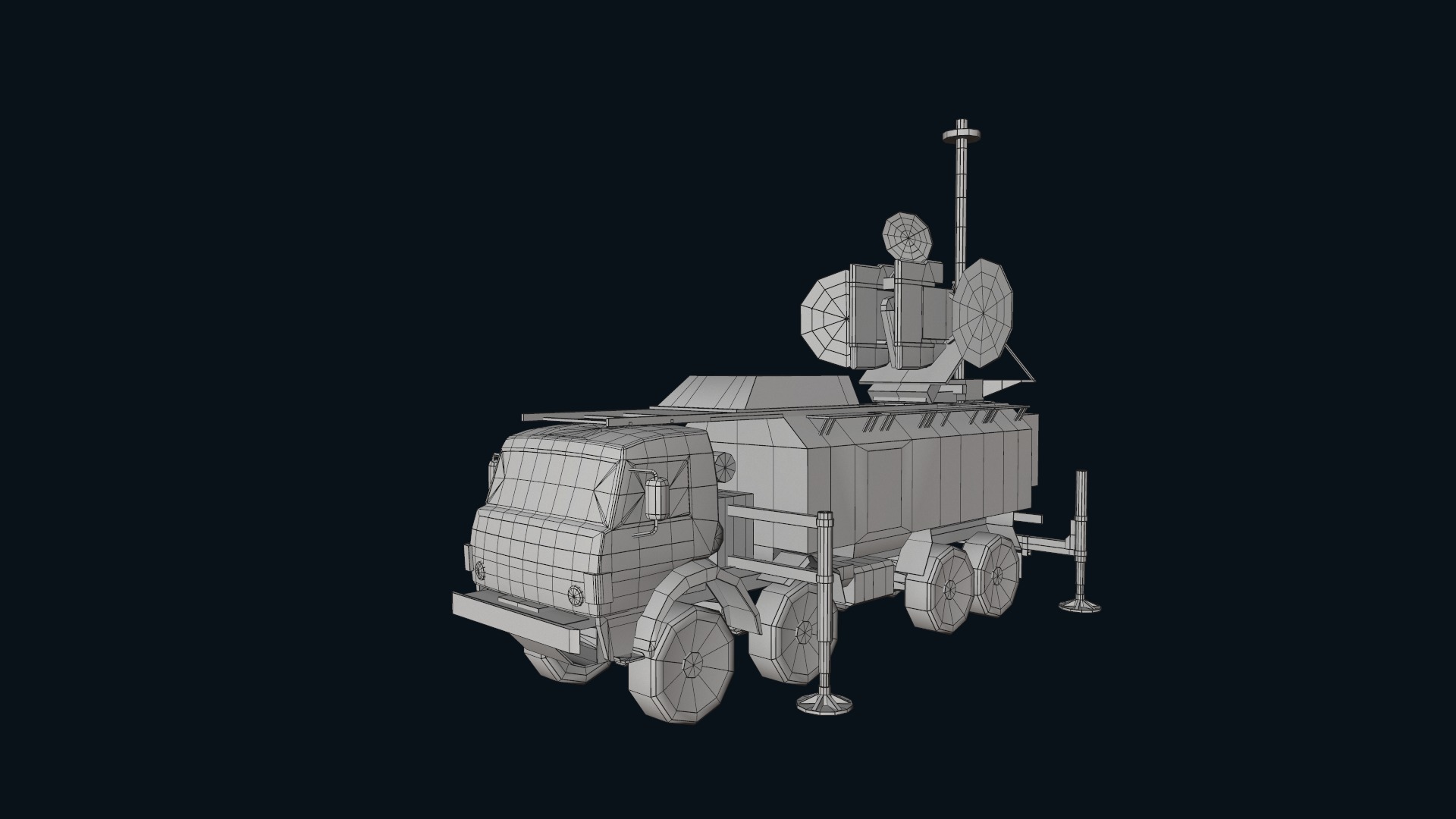 Asset - Army - Krasukha 4 EW System - 01 3D Model Realistic Low-poly 3D model_21