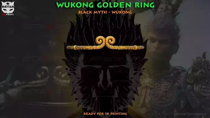 Black Myth Wukong Golden Ring High Quality Details 3D print model