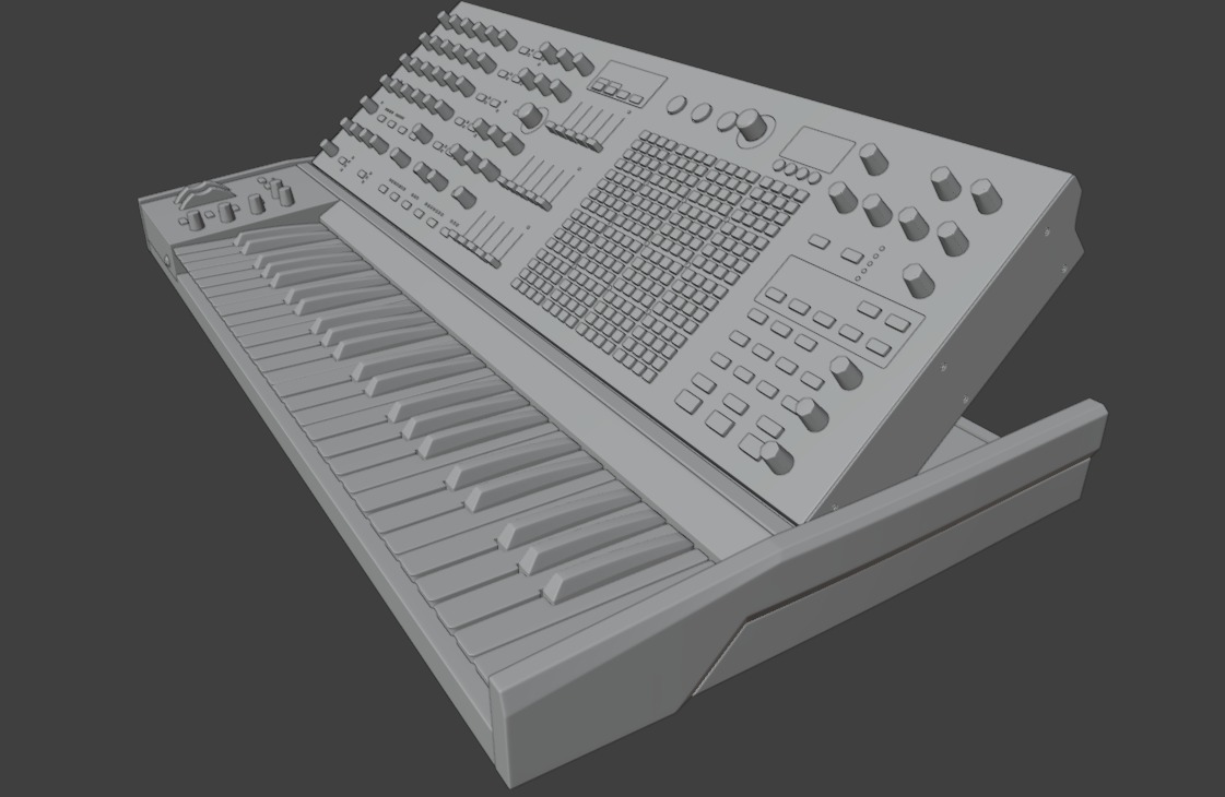 Arturia MatrixBrute Noir 3D model_13