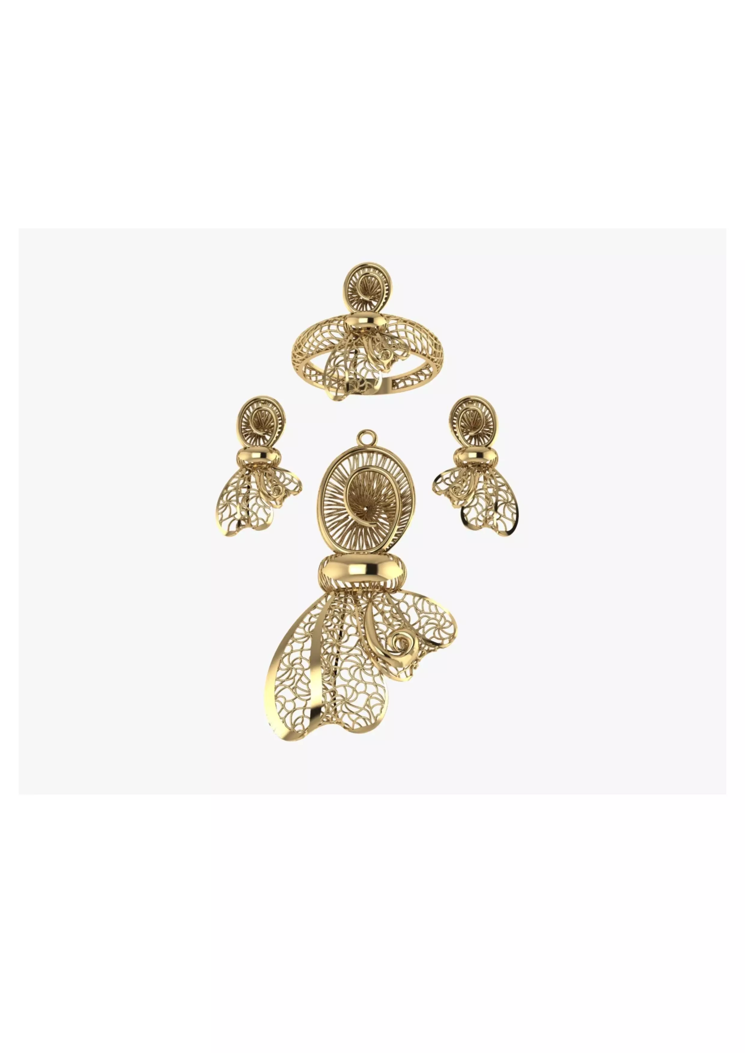 Tarkish Pendent Set 3D print model_0