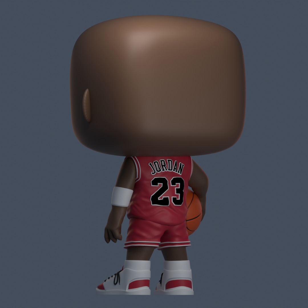 Michael Jordan Funko Pop Style 3D print model_2